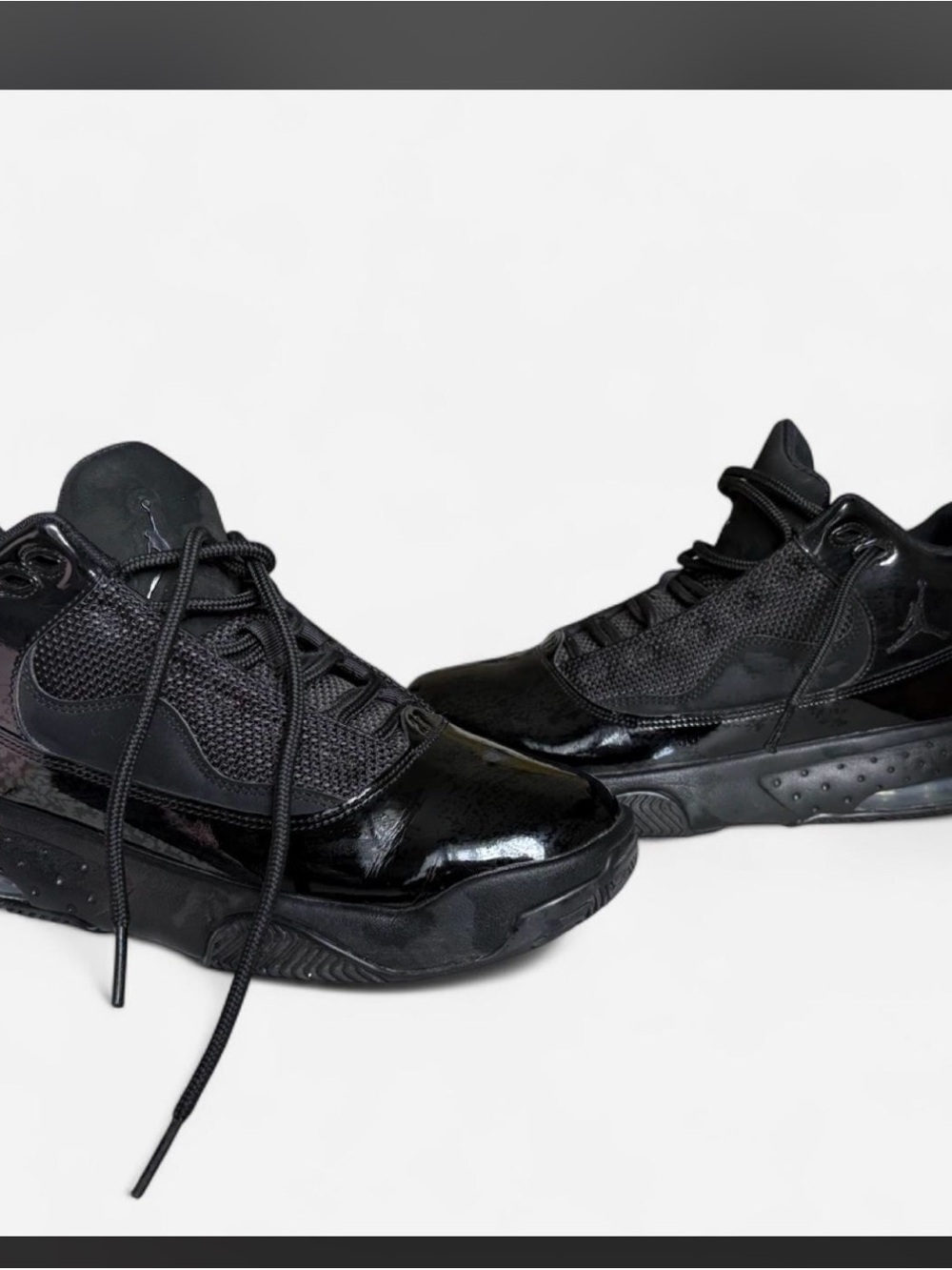 Jordan Max Aura 2 Triple Black Sneakers 6Y